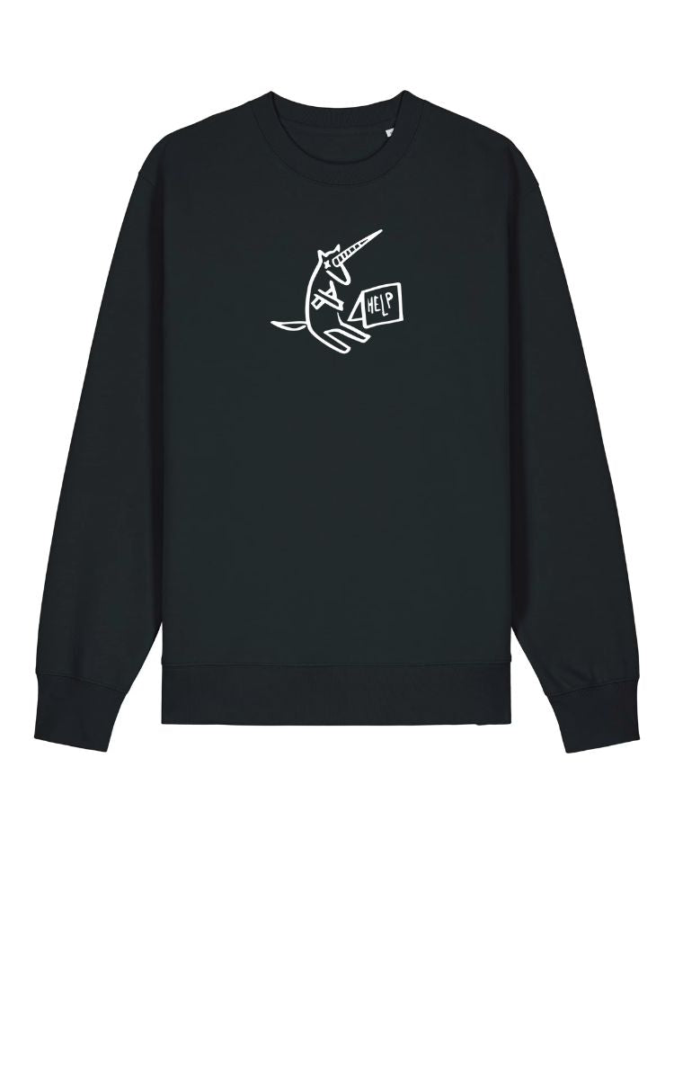 Bezradnej - Černý Unisex Svetr