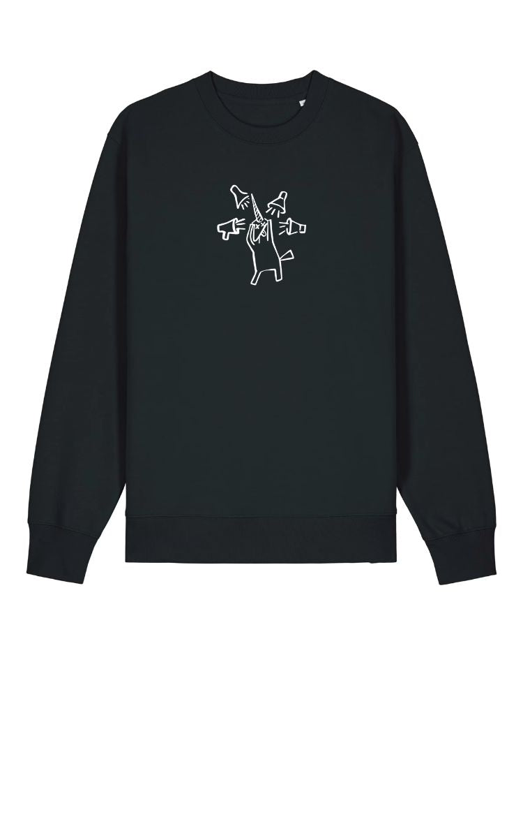 Přehlcenej - Černý Unisex Svetr